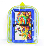 LINSAY 10.1 inch Quad Core New Kids Funny Tablet with Backpack - Blue