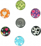 MiButton Home Button Stickers - Sweet Hearts Design