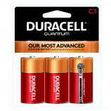 Duracell Quantum C Size Battery - 3 Pack