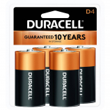 Duracell Coppertop D Size Battery - 4 Pack