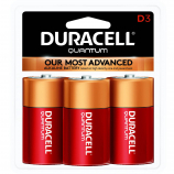 Duracell Quantum D Size Battery - 3 Pack