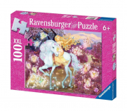 Riding in the Woods Glitter Puzzle - 100-Piece