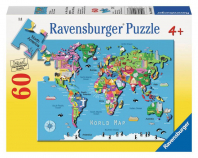 World Map Puzzle - 60-Piece