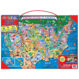 T.S.Shure Wooden Magnetic United States Map - 50-Piece