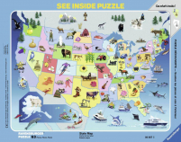 Ravensburger State Map Frame Puzzle - 63-Piece