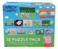 Peppa Pig 12-Pack Jigsaw Puzzles