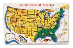 Melissa & Doug United States of America Map Wooden Puzzle - 45-Piece