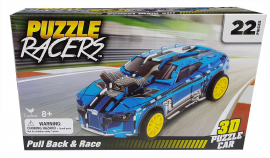 Rev Up Racers C Pull Back and Race 3D Puzzle - 22-piece
