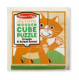 Melissa & Doug Animal Scenes My First Wooden Cube Puzzle - 9 piece
