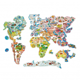 T.S.Shure Wooden Magnetic World Map - 111-Piece