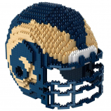 Forever Collectibles 3D BRXLZ Mini Helmet Puzzle 1400-Piece - Los Angeles Rams