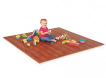 Imaginarium 25 Piece Wood Grain Foam Playmat with Border - Espresso