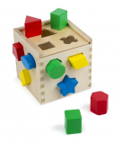 Melissa & Doug Shape Sorting Cube Classic Wooden Toy