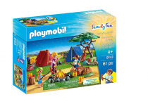 Playmobil Family Fun Camp Site with Fire