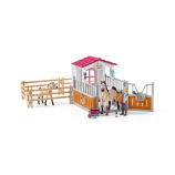 Schleich Horse Stall with Arabian Horses and Groom Set