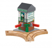 Fisher-Price Wooden Railroad Maron Lights & Sounds Signal Shed
