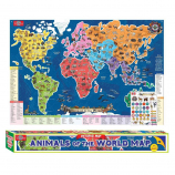 T.S. Shure Animals of the World Map Pictorial Poster