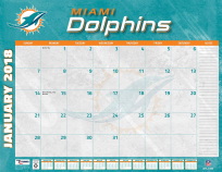 Turner 2018 NFL Miami Dolphins Desk Calendar