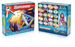 Plastwood Italia Supermag Maxi Neon Magnetic Building Set 44 Pieces