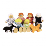 Bigjigs Toys Heritage Wooden Doll Family Play Set