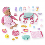 You & Me Pink 16 Inch Baby Doll with Carrier Playset - Ethnic