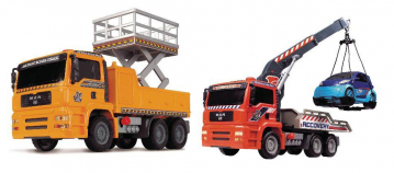 Fast Lane 2 Pack Pump Action Worker with Crane Truck