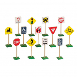 Guidecraft 7-Inch Traffic Signs Building Set