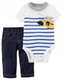 A helicopter body and baby boy Denim Pants - set of 2
