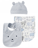 Carter's baby boy 3-Hat-Apron-Set