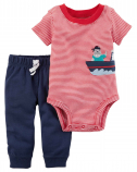 Baby boy Captain of a sea lion body and the Pants - set of 2