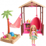 Barbie Travel Chelsea doll and Tiki Hut Playset