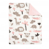 Koala Baby Baby Blanket - Pink Printed Jungle Animal