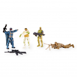 True Heroes 4 Pack 4 inch Soldier Action Figure Set - Wolf, Ghost, Smash and Jumpstart