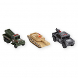 True Heroes 3 Pack Light and Sound Vehicles - Grey, Green and Tan