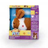 Pitter Patter Pets - Happy Hoppy Bunny Chestnut Brown and White - Colour may vary