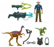 Эксклюзивный игровой набор Тактический Коготь Мир Юрского периода Доктор Алан Грант и Галлилим Jurassic Park