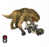 Эксклюзивный Игровой набор Динозавр Дистортус Рекс Distortus Rex на дистанционном управлении и внедорожнике Jurassic World Rebirth Rumble 'n побег с острова Island Escape интерактивный
