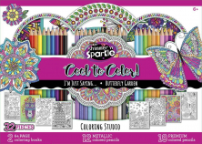 Cra-Z-Art Shimmer n' Sparkle Cool to Color Art of Coloring Butterflies Gift Set - 32 Piece