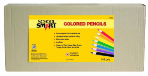 School Smart Pre-Sharpened Colored Pencils - Pack of 144