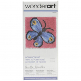 Wonderart Latch Hook Kit 12"X12"-Butterfly