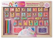 Melissa & Doug Deluxe Wooden Stamp Set 38-Piece - Disney Princess