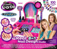 Cra-Z-Art Shimmer 'n Sparkle The Real 8-in-1 Nail Design Studio Kit