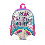 JoJo Dream, Achieve, Believe 16-inch Backpack with Side Mesh Pockets