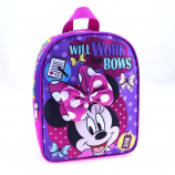 Disney Minnie Mouse "Will Work for Bows" 10 inch Mini Backpack