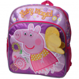 Peppa Pig Make Believe "Fairy Magic!" 14 inch Backpack with Side Mesh Pockets