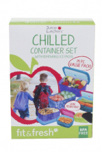 Fit & Fresh Junior Lunchers Chilled Container Set with Removable Ice Packs - 14 Piece
