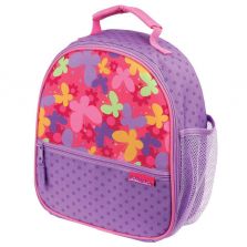 Stephen Joseph All Over Butterfly Printed Insulated Lunch Box with Front Storage Pocket, Inner and Outer Mesh Pockets