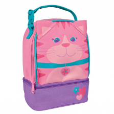 Stephen Joseph Cat Lunch Pals Insulated Lunch Box with Bottom Compartment