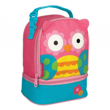Stephen Joseph Owl Lunch Pals Insulated Lunch Box with Bottom Compartment