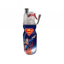 O2Cool Kids Mist 'N Sip 12 Ounce Insulated Arctic Squeeze Hydration Bottle - Superman